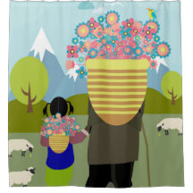 Avó e neta andando na contagem