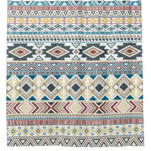 Cortina Para Box Aztec american índio, padrão tribal motifs étnicos