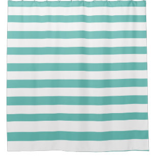 Cortina Para Box Azul-azul-aqua e costa-marítima náutica com risca