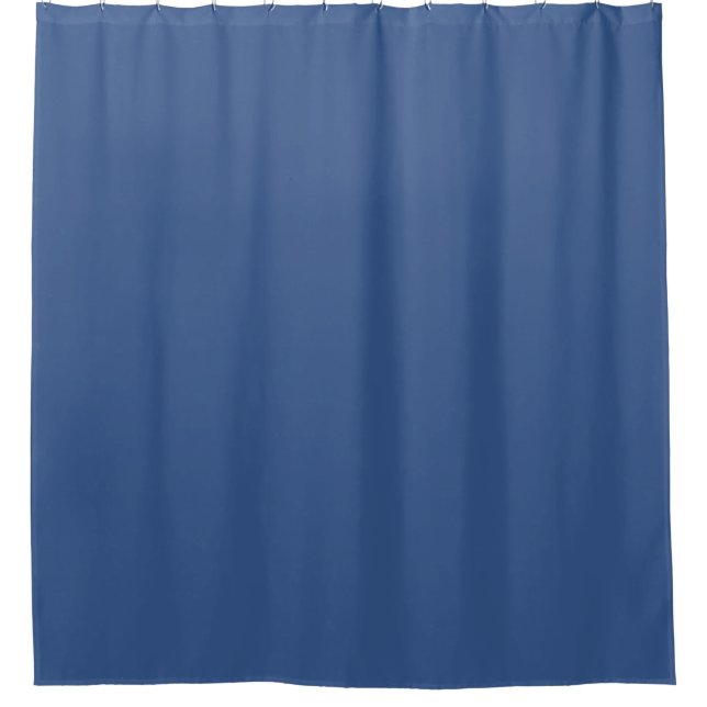 Cortina Para Box Azul Clássico Cor Sólida Simples (Frente)