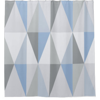 Cortina Para Box Azul do Céu Azul dos Triângulos Modernos do Século