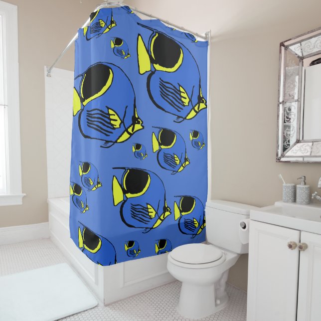 Cortina Para Box Azul e Amarelo (In Situ)