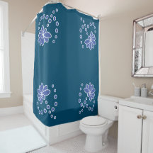 Azul Oceânico e Flor Moderno Médio