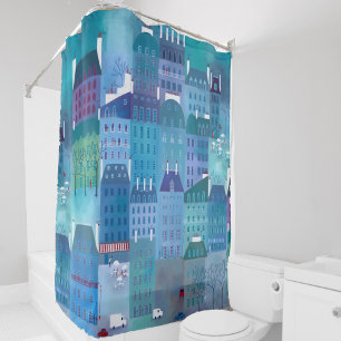 Cortina Para Box Azul Paris