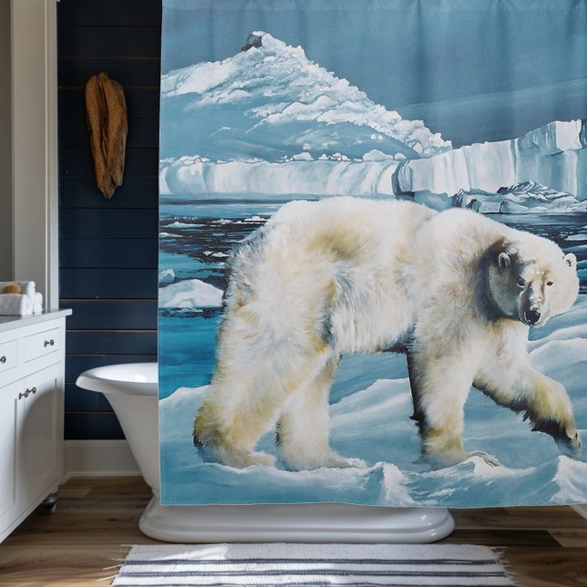 Cortina Para Box Azul-Urso Polar Ártico (Criador carregado)