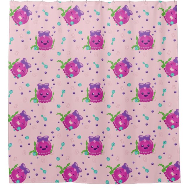 Cortina Para Box Baby Girl Kawaii Octopus (Frente)