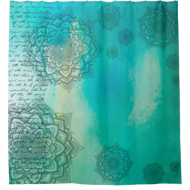 Cortina Para Box Background mandala grunge pattern (Frente)