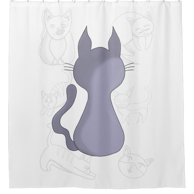 Cortina Para Box Backward Shy Cat Duvet Cover (Frente)