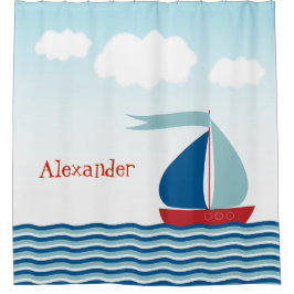 Cortina Para Box Balão de vela em água, personalizado náutico