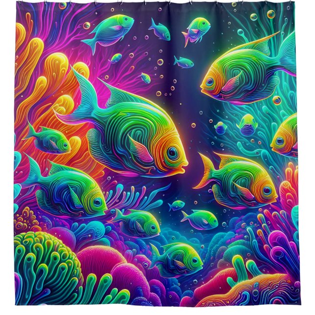 Cortina Para Box "Balé Aquático Whimsical" (Frente)