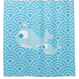 Cortina Para Box Baleias e Ondas