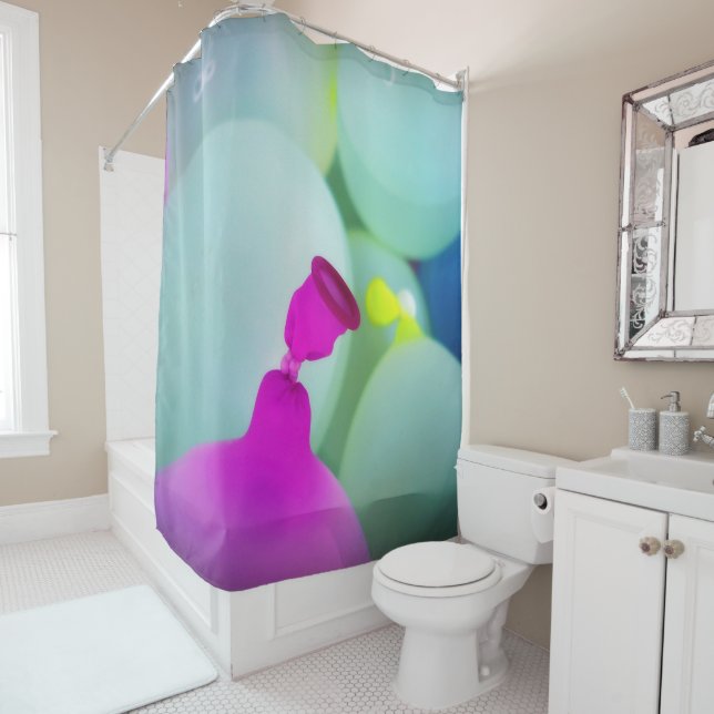 Cortina Para Box Balões de água (In Situ)