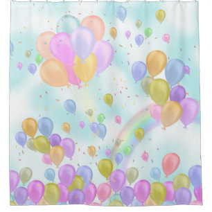 Cortina Para Box Balões Pastel Towel