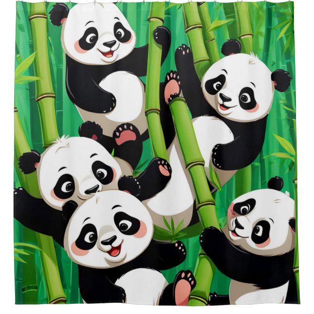 Cortina Para Box Bamboo Panda (Frente)