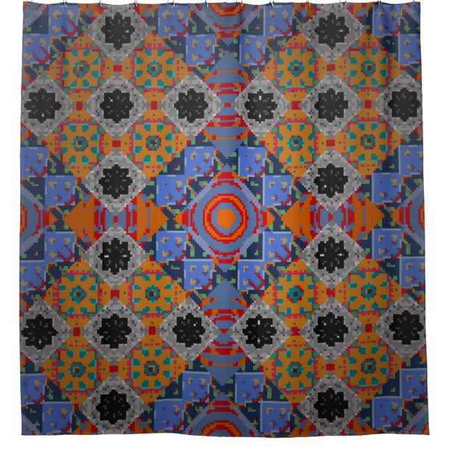 Cortina Para Box Bandanna shawl, tablecloth fabric design, silk nec (Frente)