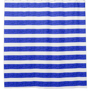 Cortina Para Box Bandas Geométricas de Azul-Chic