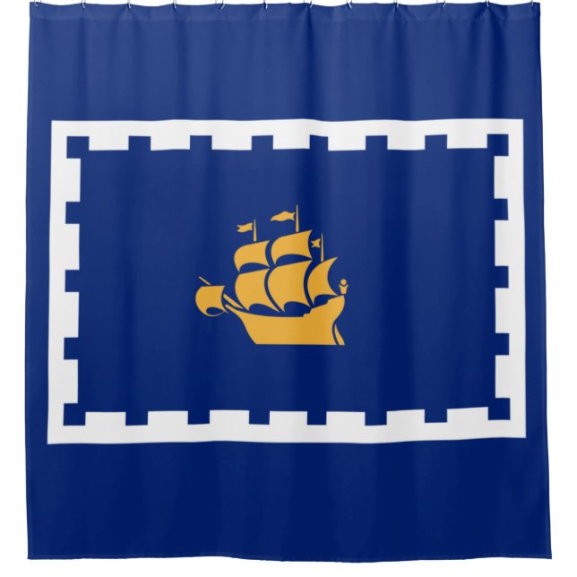 Cortina Para Box Bandeira da Cidade do Quebec (Québec, Canadá) (Frente)