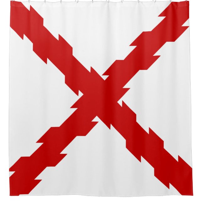 Cortina Para Box Bandeira da Cruz de Borgonha (Frente)