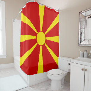 Cortina Para Box Bandeira da Macedônia do Norte