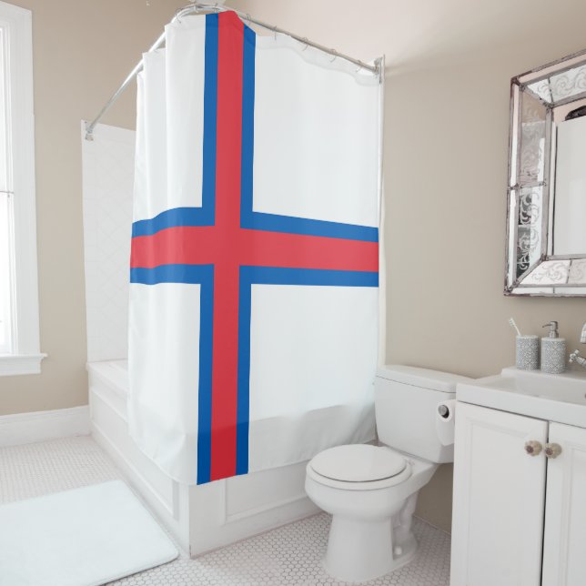 Cortina Para Box Bandeira das Ilhas Faroé (In Situ)