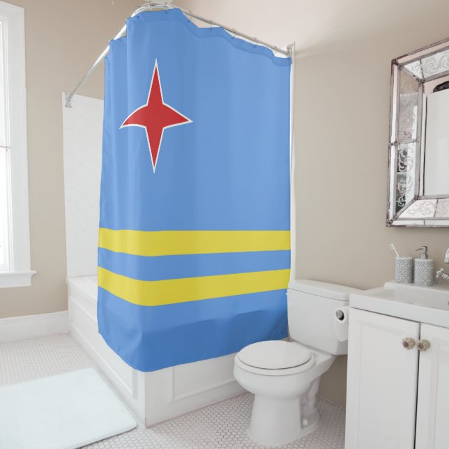 Cortina Para Box Bandeira de Aruba (In Situ)