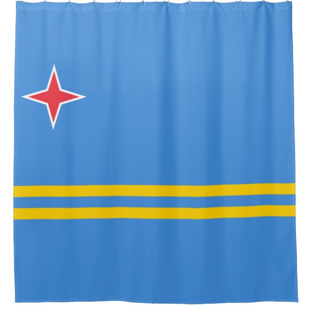 Cortina Para Box Bandeira de Aruba (Frente)