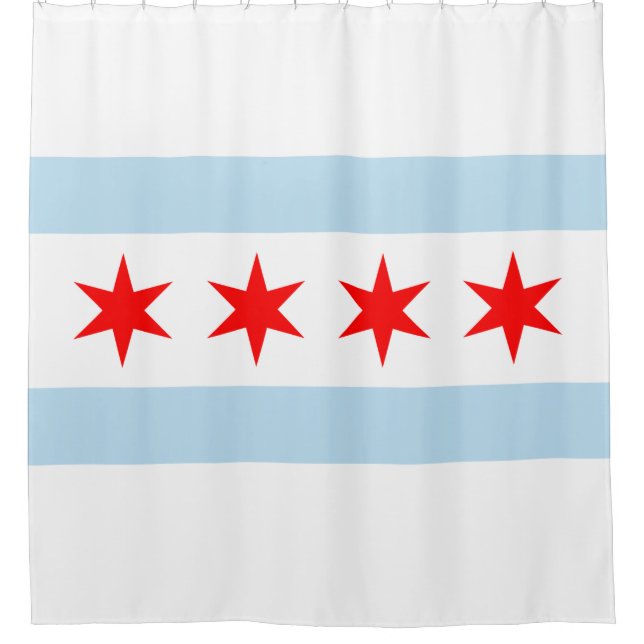 Cortina Para Box Bandeira de Chicago (Frente)