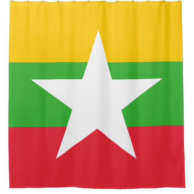 Cortina Para Box Bandeira de Mianmar (Birmânia) (Frente)