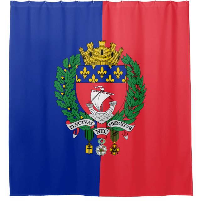 Cortina Para Box Bandeira de Paris (França) (Frente)