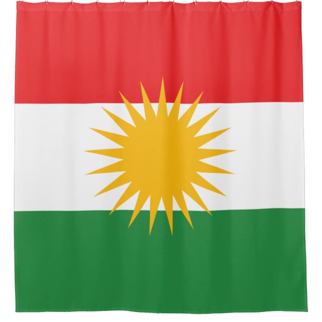 Cortina Para Box Bandeira do Curdistão (Frente)