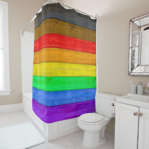 Cortina Para Box Bandeira do orgulho gay inclusivo de SlipperyJoe t
