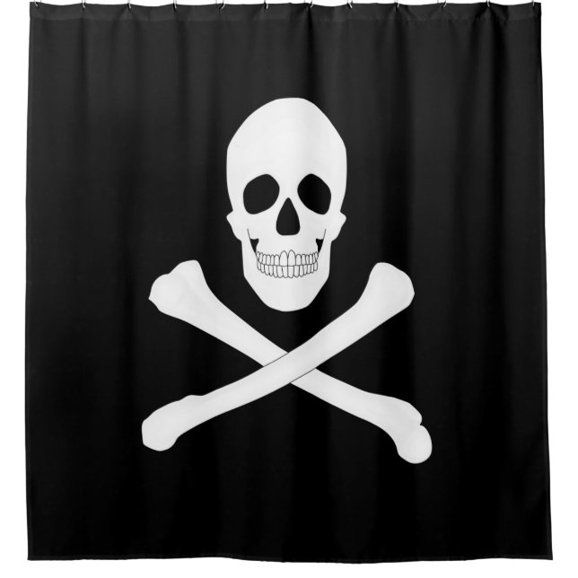 Cortina Para Box Bandeira Pirate (Jolly Roger) (Frente)