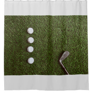 Cortina Para Box Banheiro de golfe com bola de golfe com arremesso