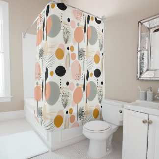 Cortina Para Box Banheiro Moderno do meio século