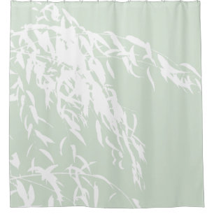Cortina Para Box Banho Verde do Mar Silhueta Selvagem Personalizáve