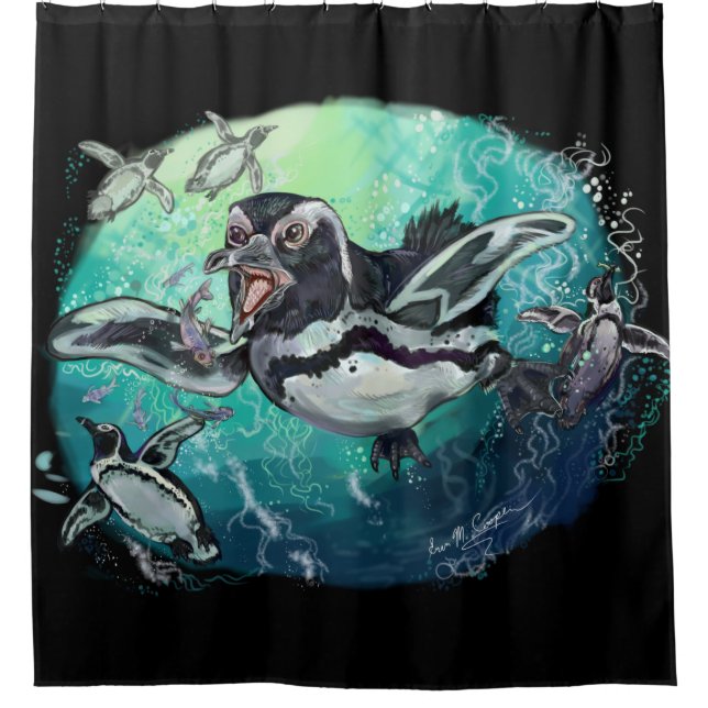 Cortina Para Box Banquete Pinguim Africano (Frente)