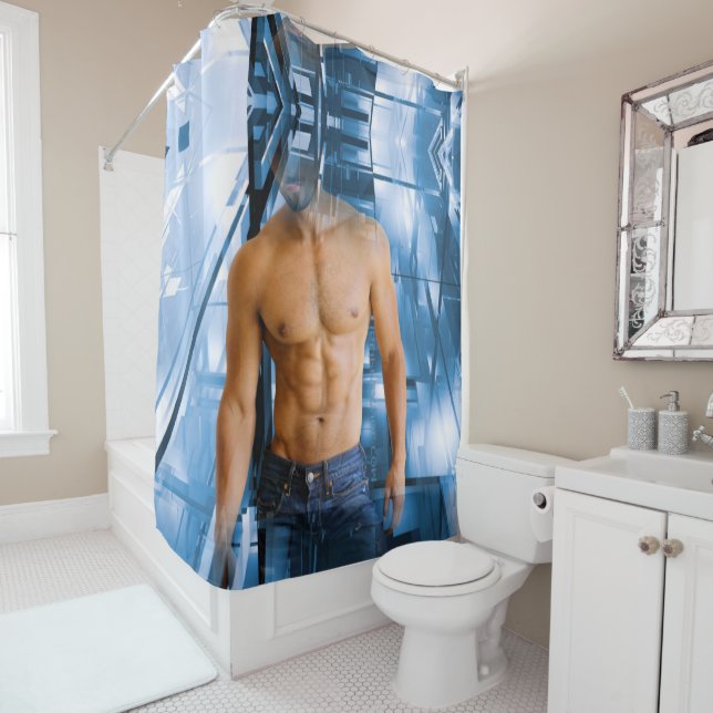 Cortina Para Box Barba sexy de SlipperyJoe, um homem latim cabeludo (In Situ)