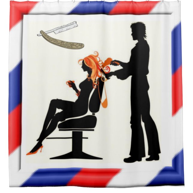 Cortina Para Box Barber de Cortina de chá (Frente)