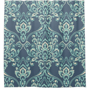 Cortina Para Box Barroco Floral Vintage Wallpaper