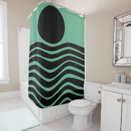 Cortina Para Box Bauhaus Seafoam Green Abstrato