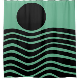 Cortina Para Box Bauhaus Seafoam Green Abstrato