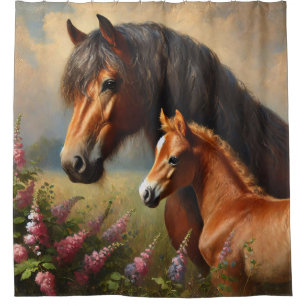 Cortina Para Box Bay Mare com uma pintura de flores selvagens de Fo