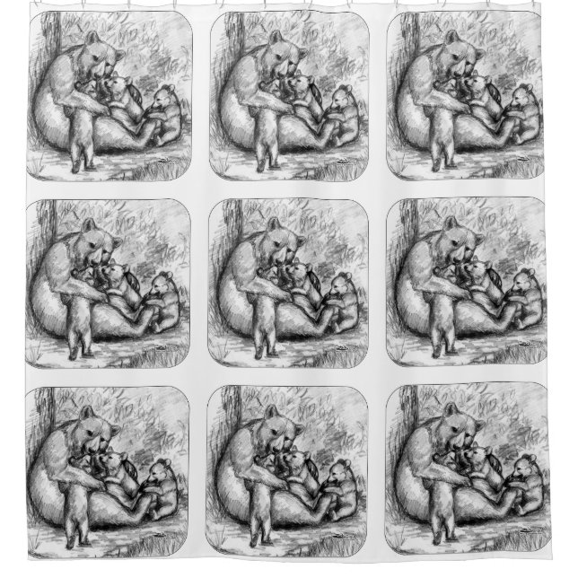 Cortina Para Box Bear Family (Frente)