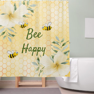 Cortina Para Box Bebê Feliz Bombus Abelhas amarelas favas fofinhas