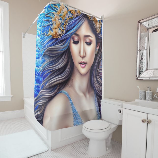 Cortina Para Box Beguilação Blue Breakwater | Arte de Deusa Fantasi (In Situ)