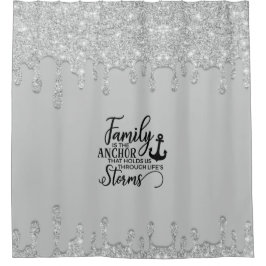 Cortina Para Box Bela citação da família Glitter