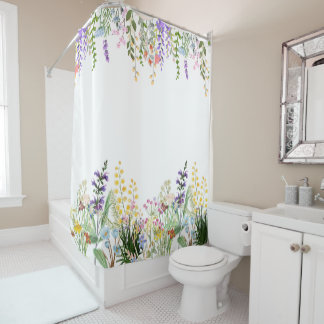 Cortina Para Box Bela e elegante flor selvagem