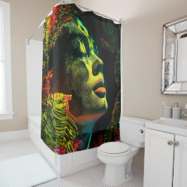 Cortina Para Box Beleza Brilhante Neon, Encerramento da Arte