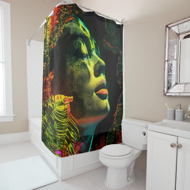 Cortina Para Box Beleza Brilhante Neon, Encerramento da Arte (In Situ)