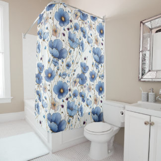 Cortina Para Box Belo azul-floral
